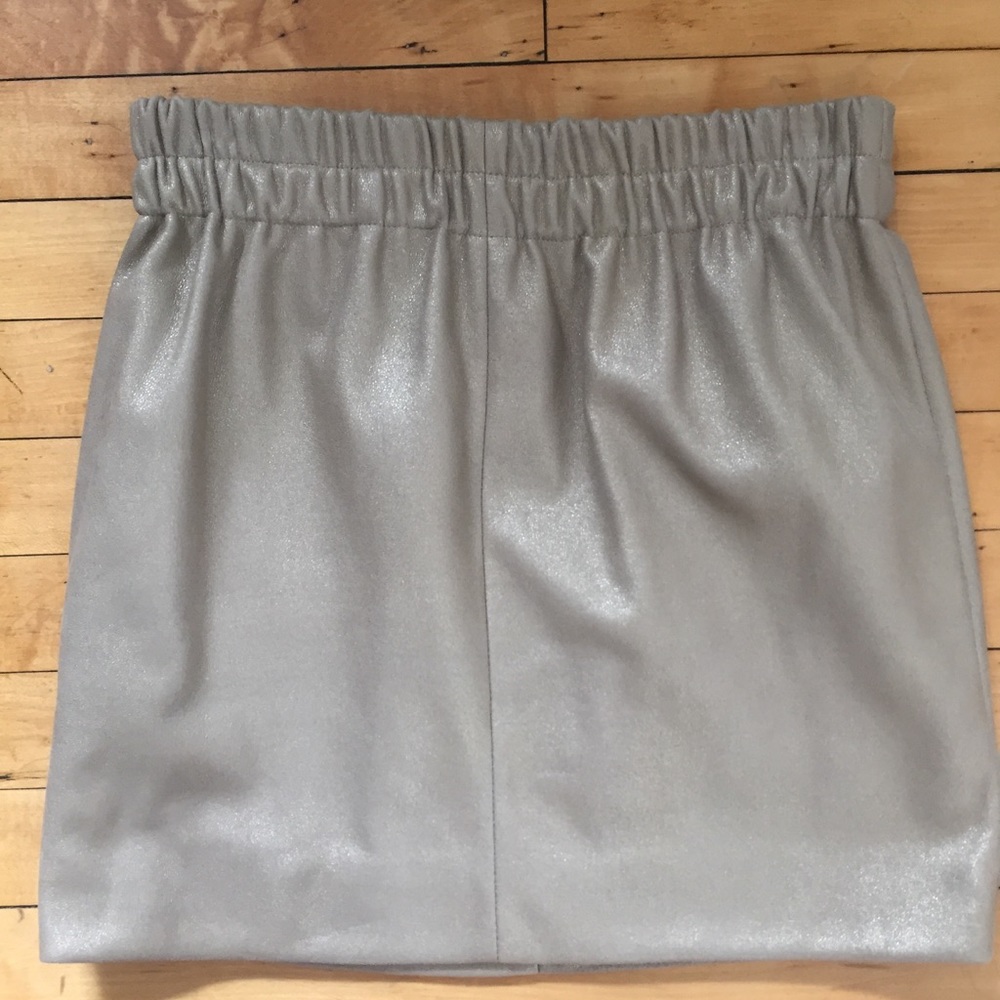 Rachel Roy faux leather tan/gold skirt